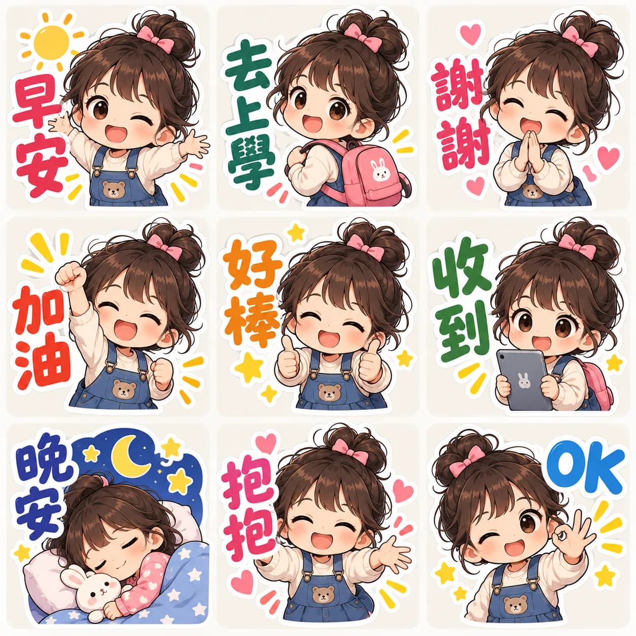 小孩／家庭 LINE 貼圖案例